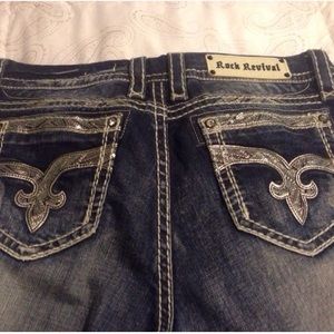 ~*~ Rock Revival Jeans 32 Easy Bling ~*~