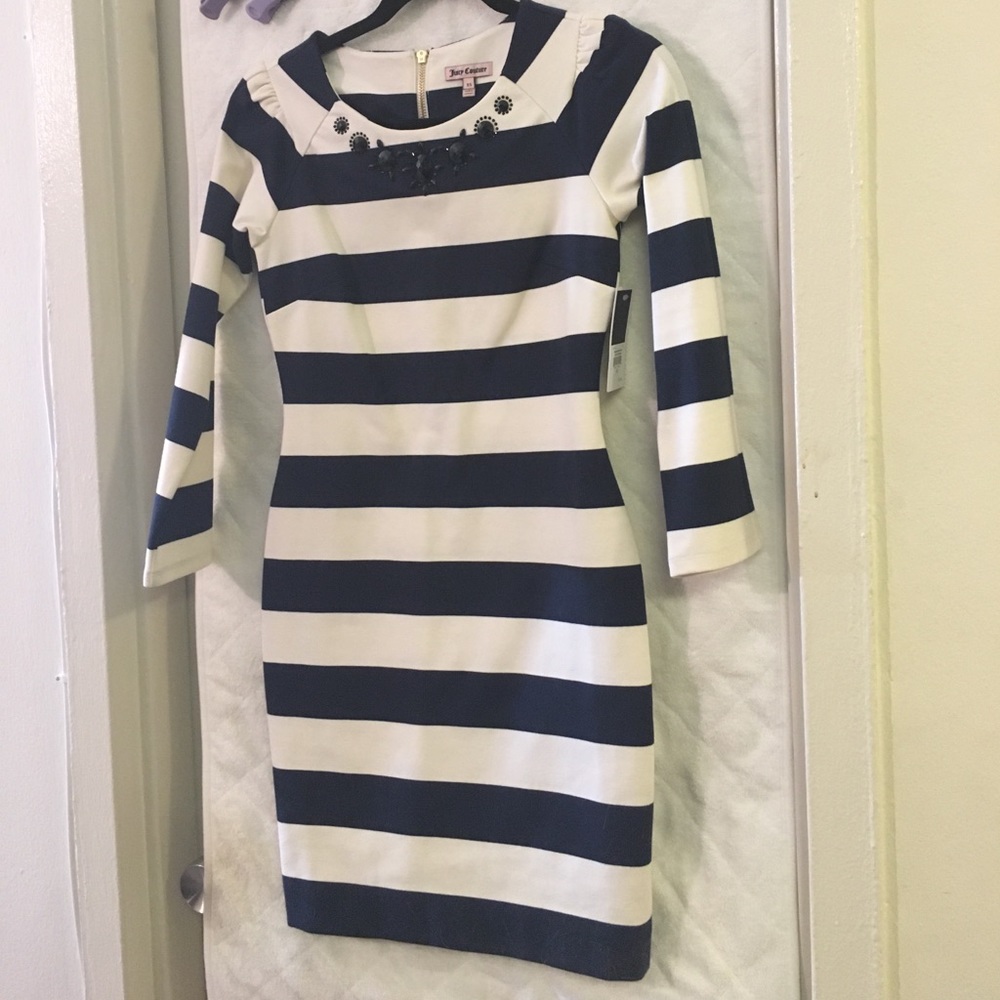 NWT-Juicy Couture Hudson Strip Ponte Dress