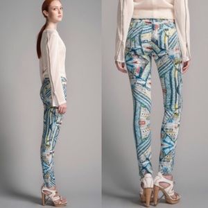 rag & bone Jeans - Hues of Blue and Coral Rag & Bone Jeggings rag & bone Jeans - Hues of Blue and Coral Rag & Bone Jeggings