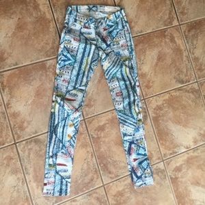 rag & bone Jeans - Hues of Blue and Coral Rag & Bone Jeggings rag & bone Jeans - Hues of Blue and Coral Rag & Bone Jeggings