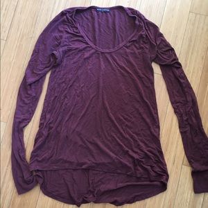 Brandy Melville Longsleeve Burgundy Scoop Neck