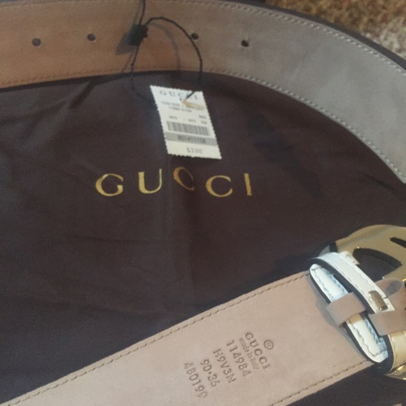 Authentic Gucci White Green and Red Belt - Picture 4 of 4