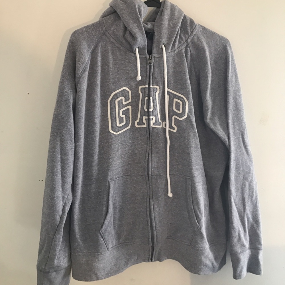 Gap zip up logo hoodie, super soft / NWOT