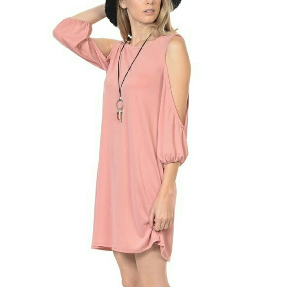 ♡Dusty Rose Cutout dress - Picture 2 of 3
