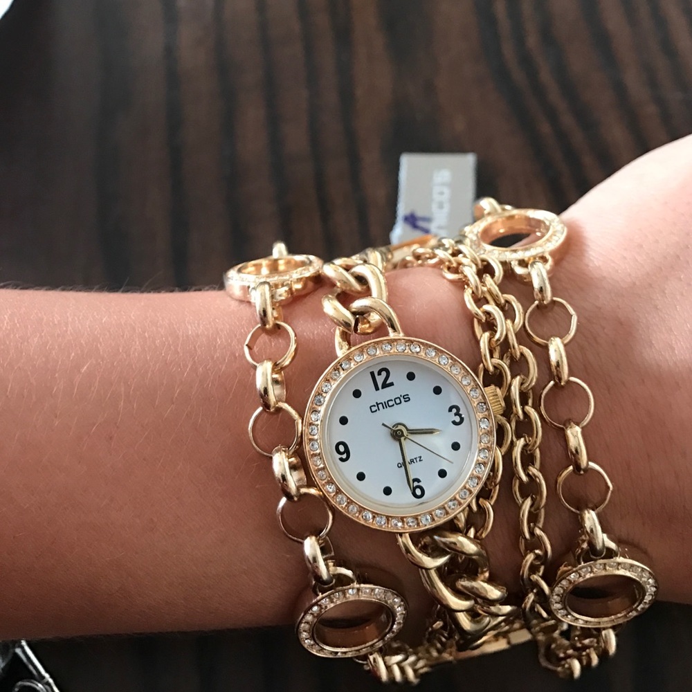 Gold Chico's Chain Watch