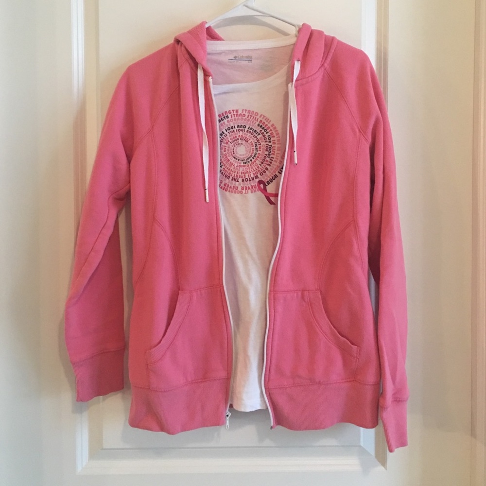 Pink zip up hoodie