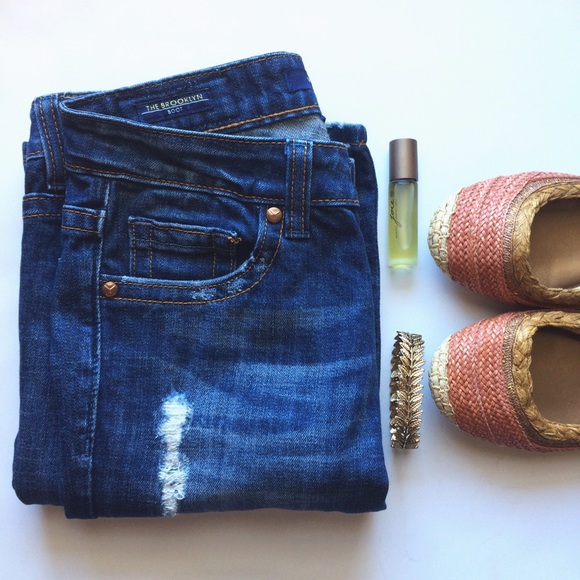 Vigoss Denim - Vigoss Boot Cut Distressed Denim Jeans