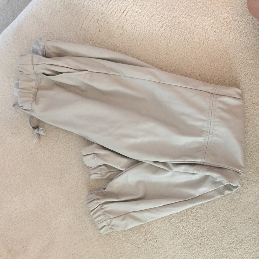 Faux Leather Joggers