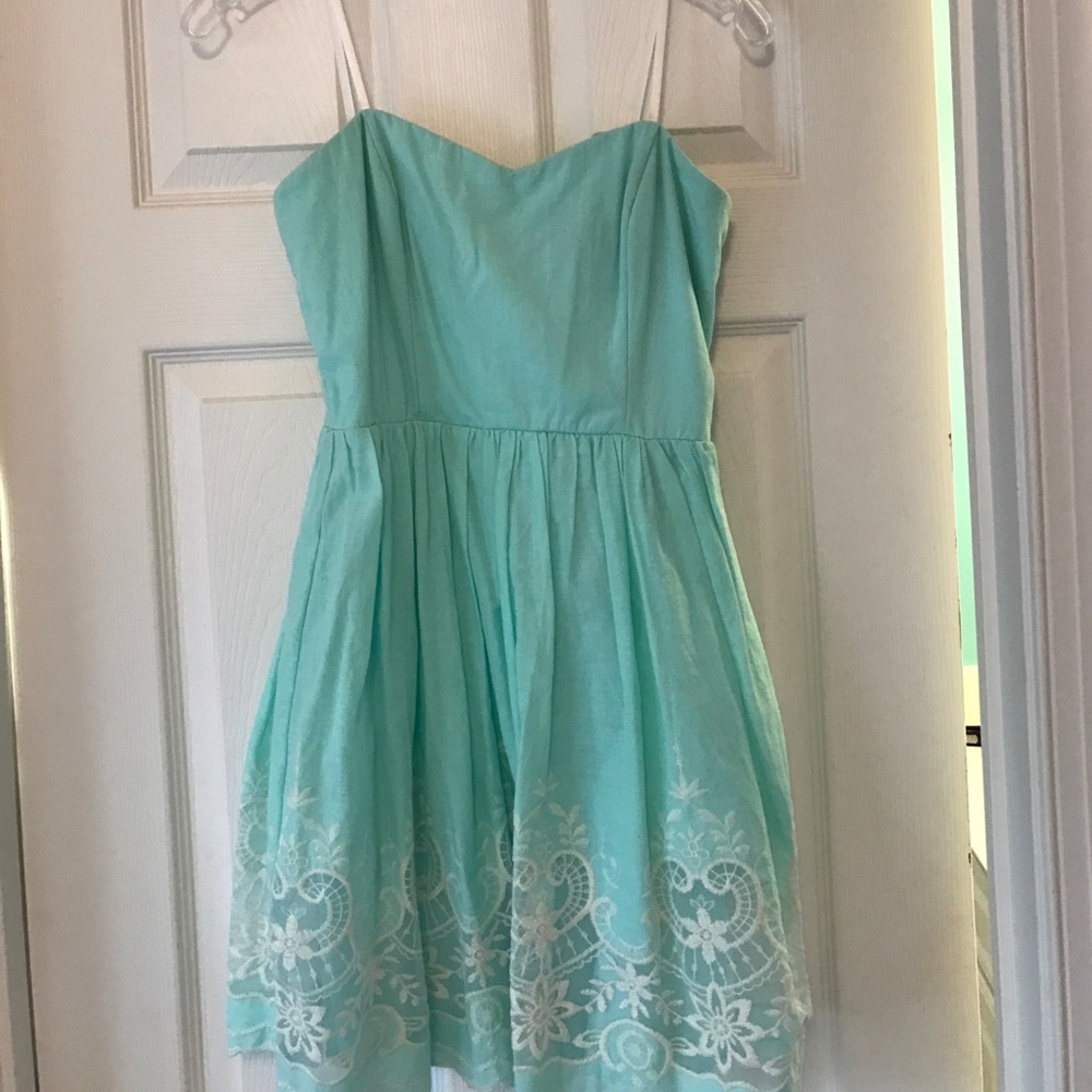 Mint Francesca's strapless dress
