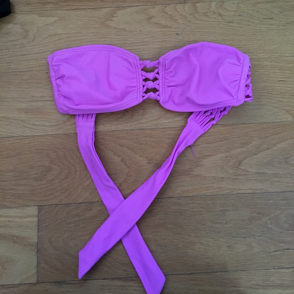 Light purple bandeau bikini top