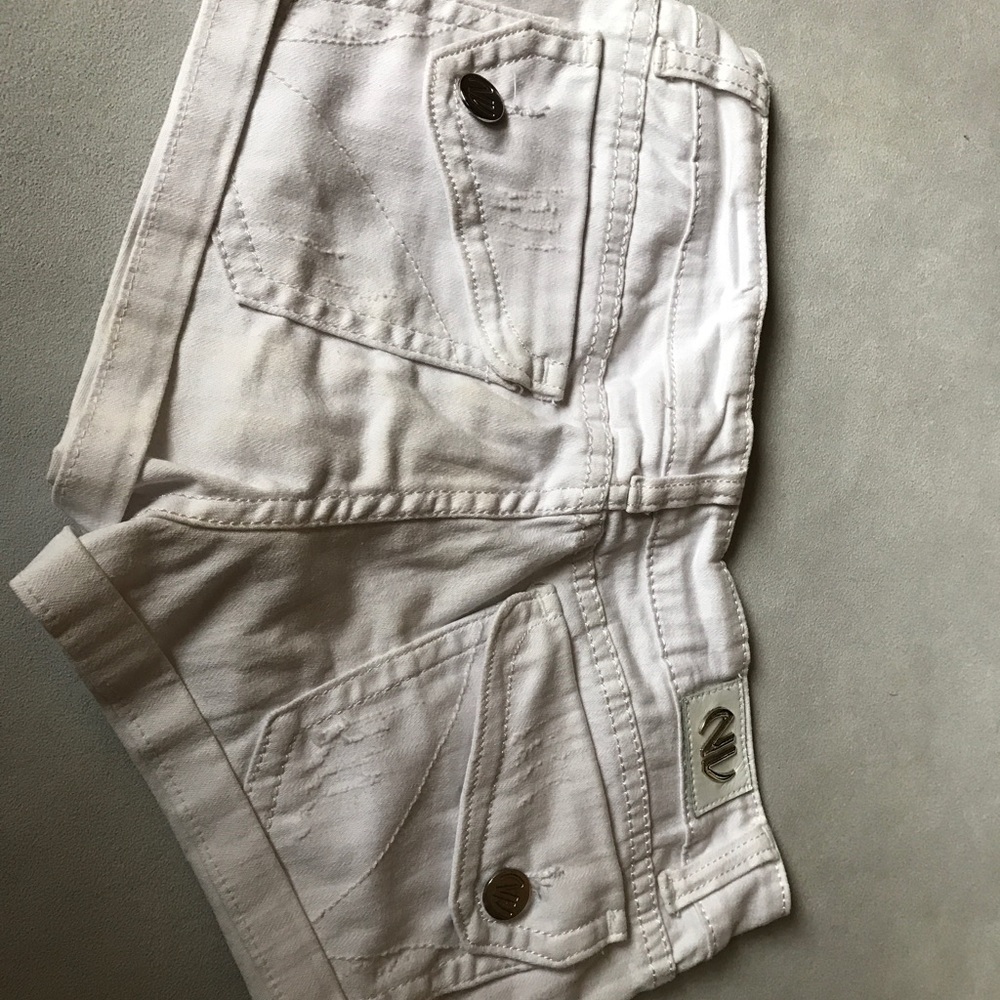 NV White Jean Shorts