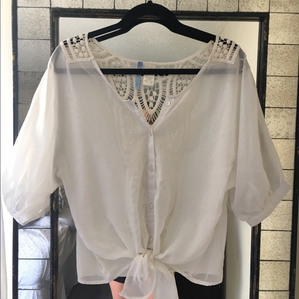 White Detailed Blouse