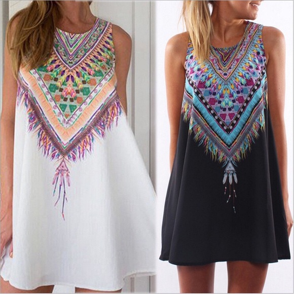 White casual mini dress DRC117 - Picture 2 of 3