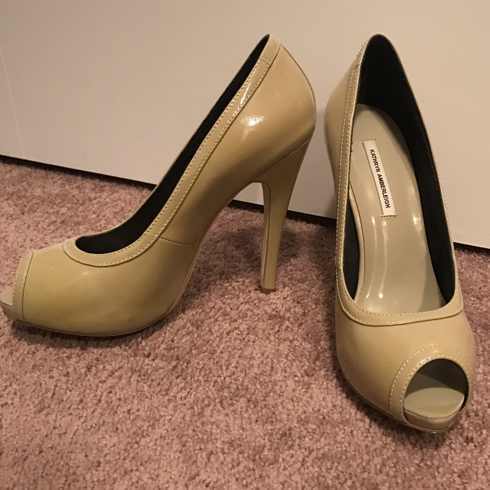 Kathryn Amberleigh nude peep toe heels