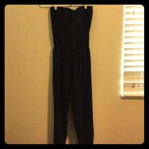 Black strapless jumpsuit size S