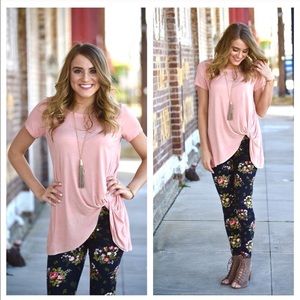 Peach Tie Knot Tunic