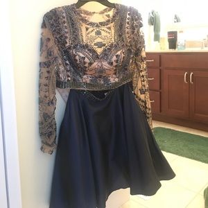 SHERRI HILL Navy blue, 2 piece dress