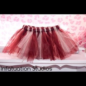 Burgundy & Tan Handmade Tutu (Made to Order)