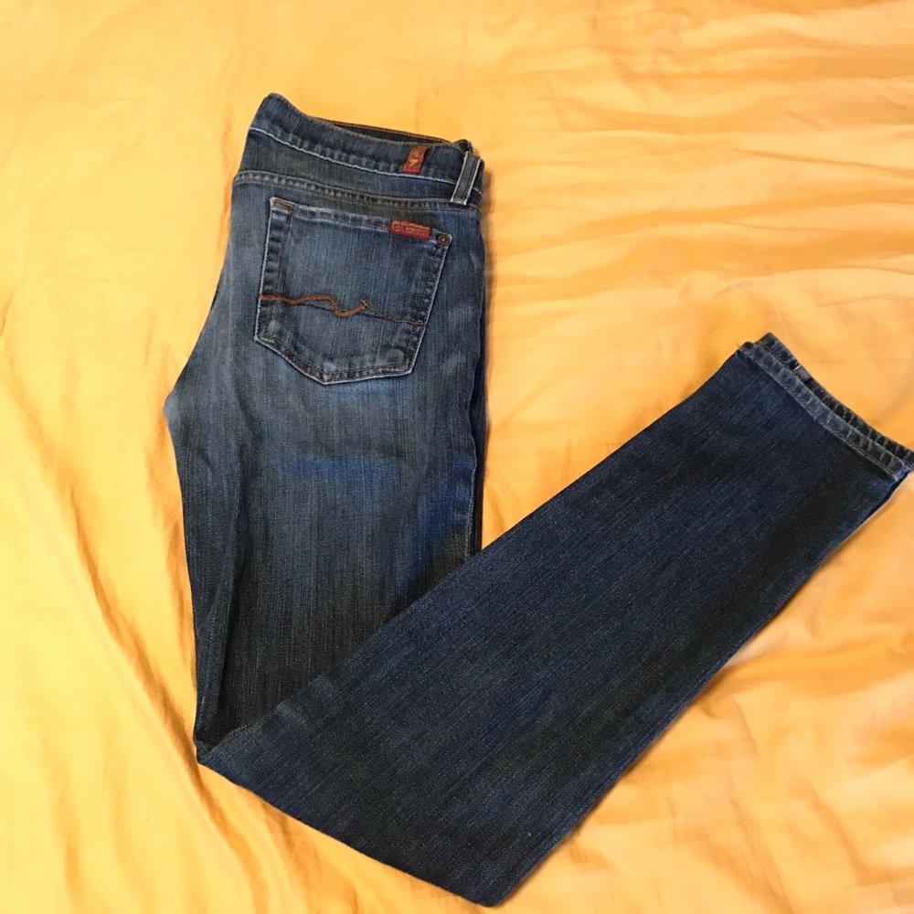 7 For All Mankind Skinny Jeans Roxanne Size 29 - Picture 3 of 8