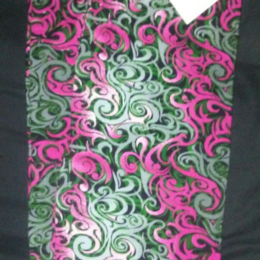 Pink/black OS buskins leggings bnwt