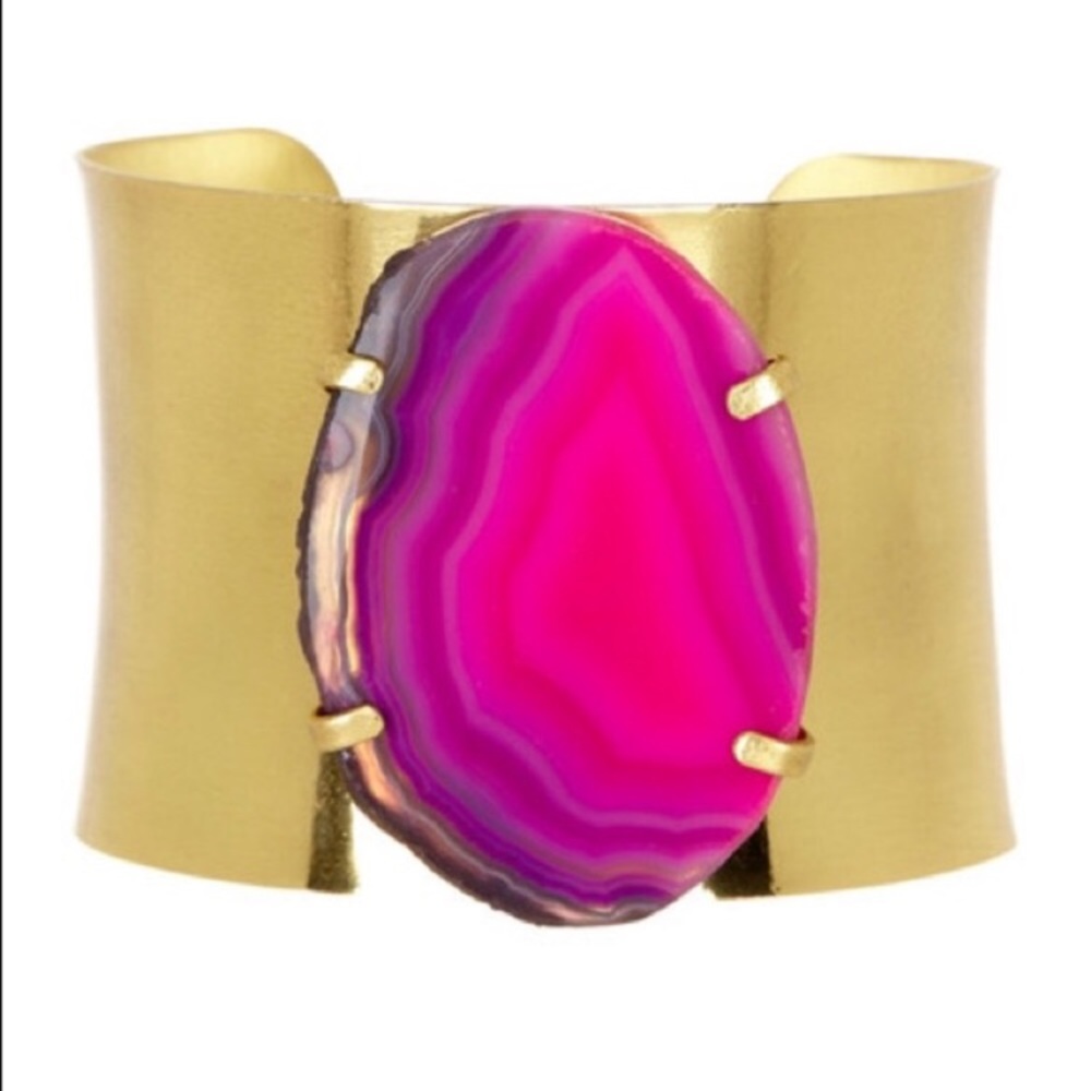 natural agate cuff