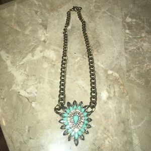 Starlit Baby Blue & Gold Necklace