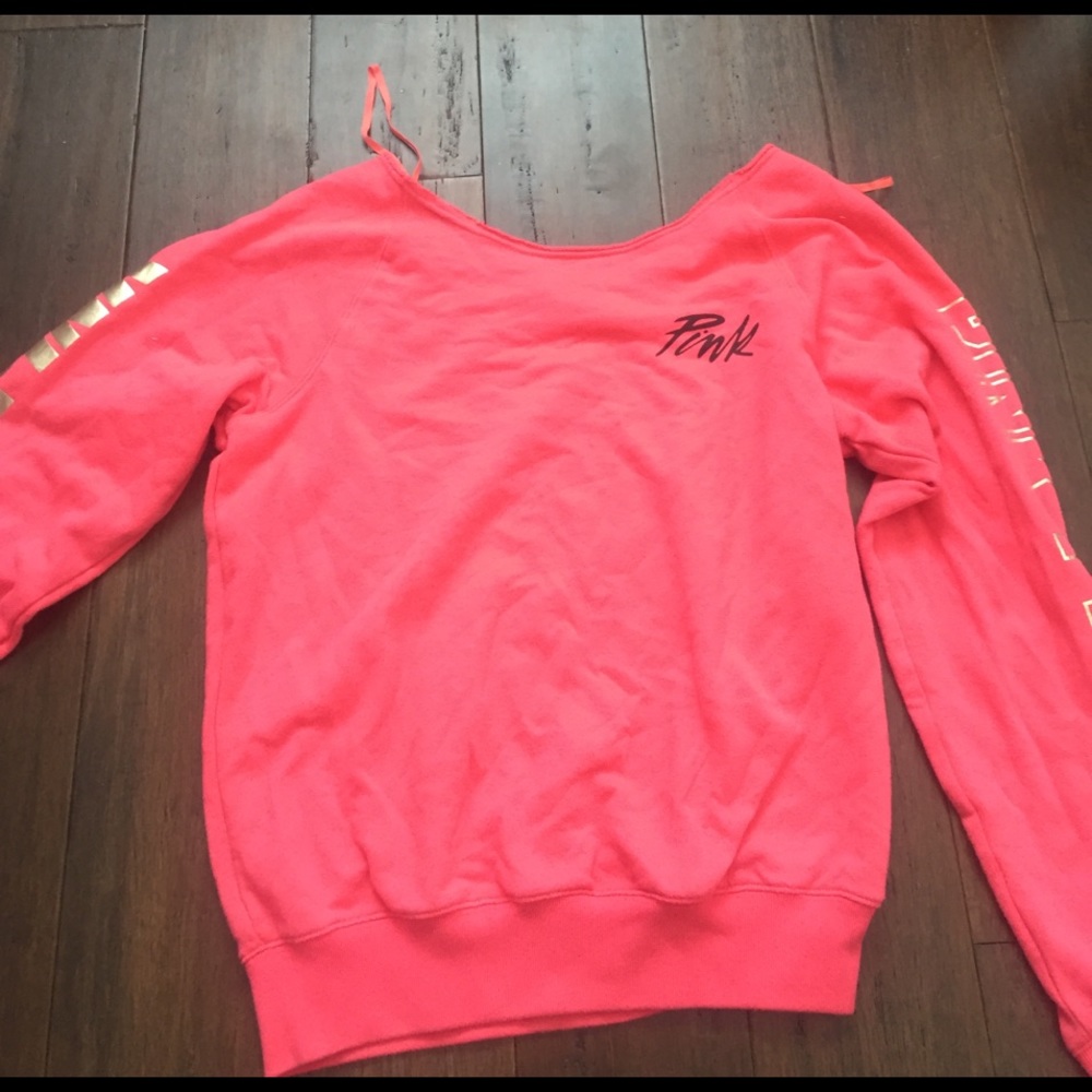 Pink scoop neck