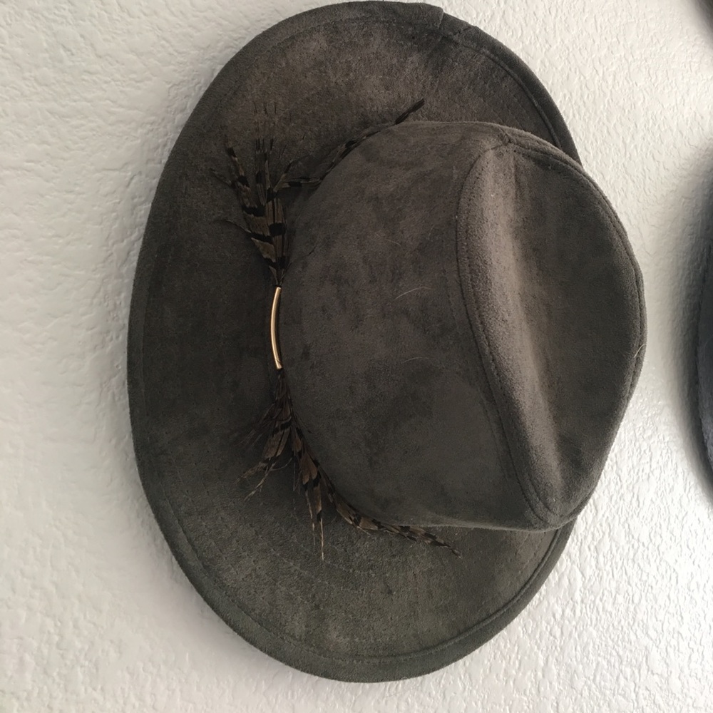 Olive wide brim fedora