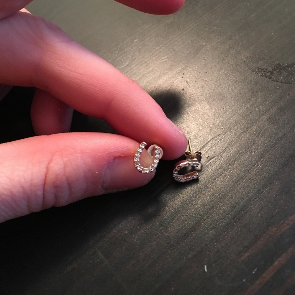 Horse Shoe Post Earrings