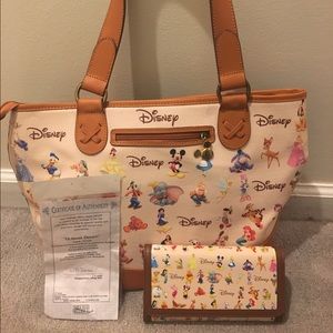Disney character purse and wallet