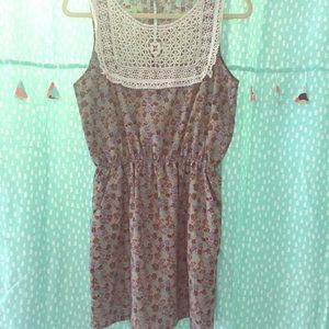 Gorgeous Crochet Neckline Indie Dream Dress