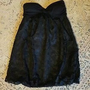 Black short dress.