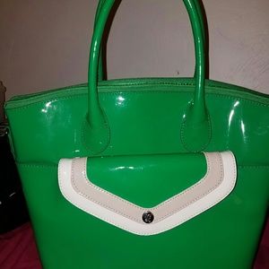 Grace Adele Hostess Green Patent Purse and Clutch