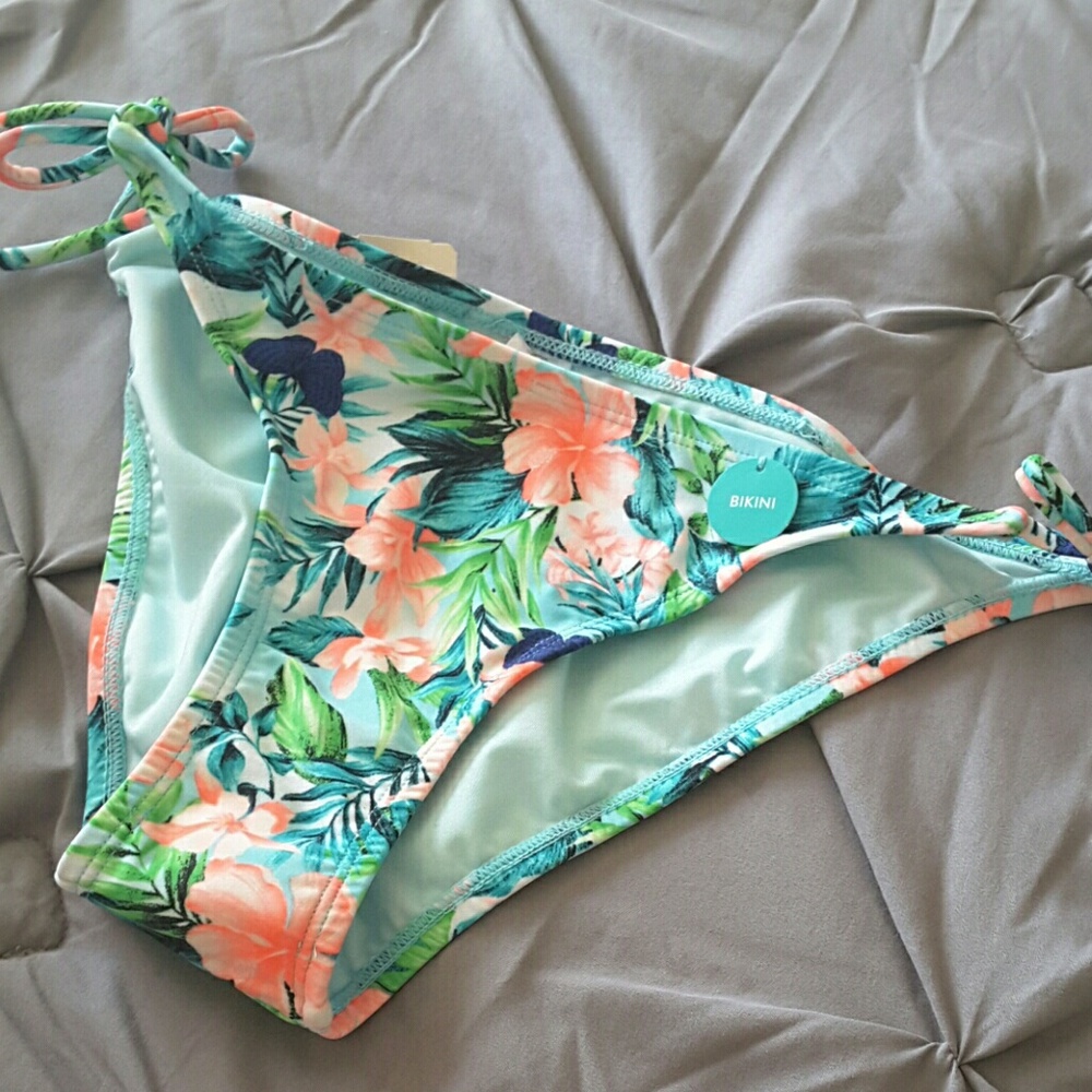 Blue bikini bottoms