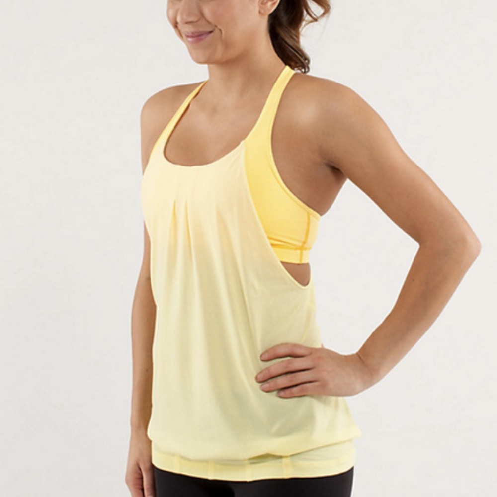 Lululemon practice freely tank in yellow