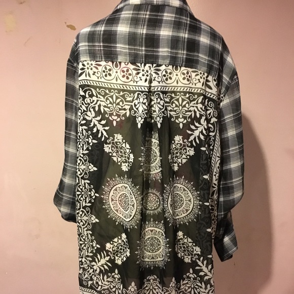 Plaid button up - Picture 2 of 2