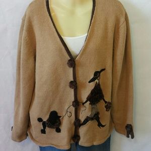 Poodle scottie lady sweater
