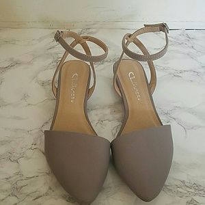 Chinese laundry ankle strap flats