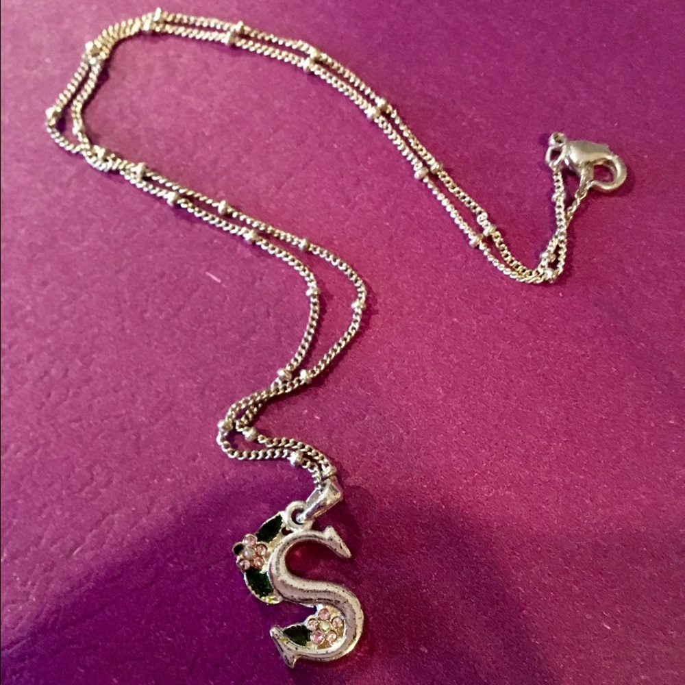 SALE!! 20% off NEW STERLING SILVER "S" NECKLACE