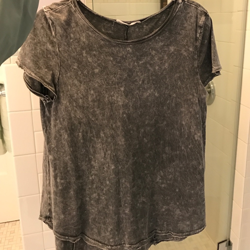 Gray Acid Wash Tee