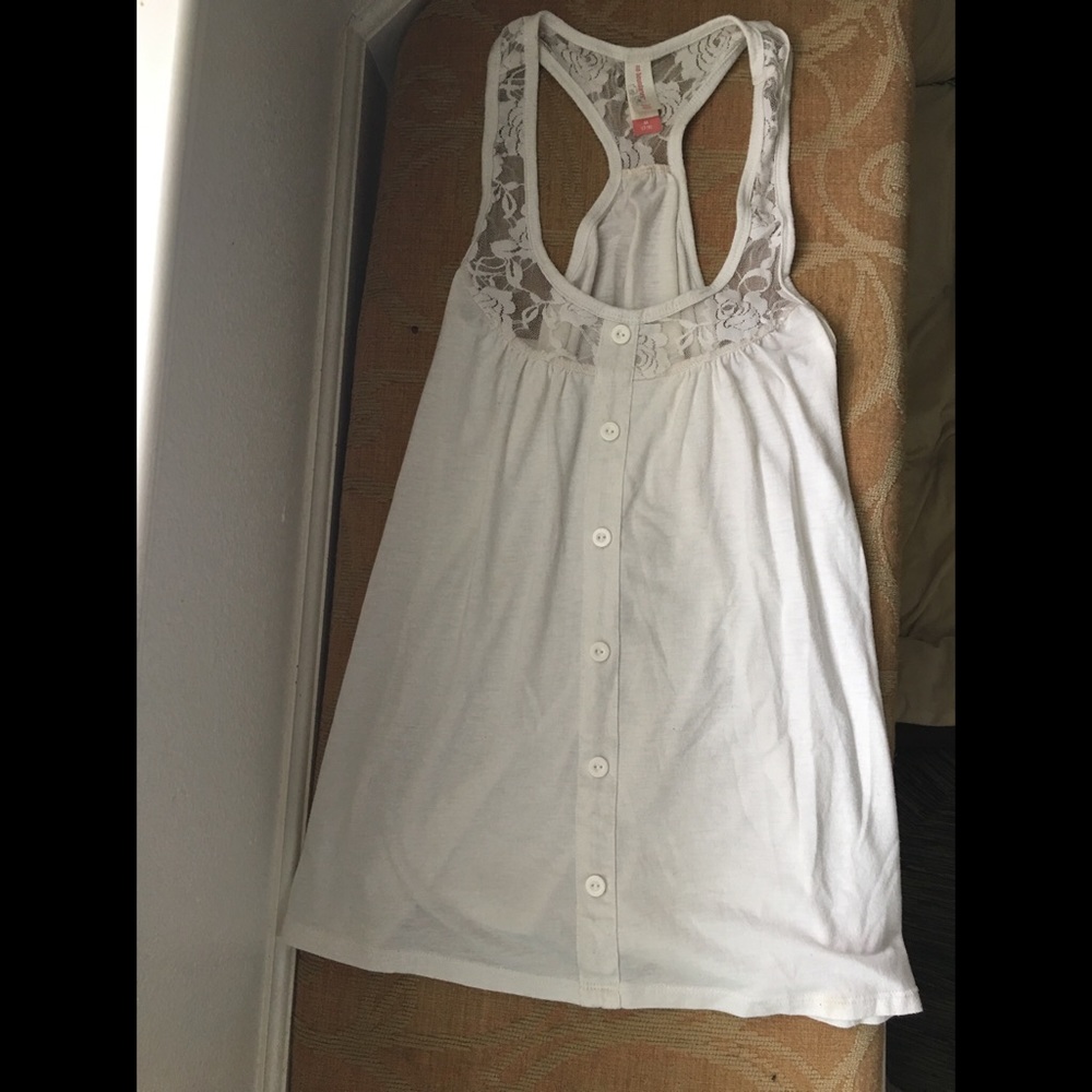 White lacy tank top