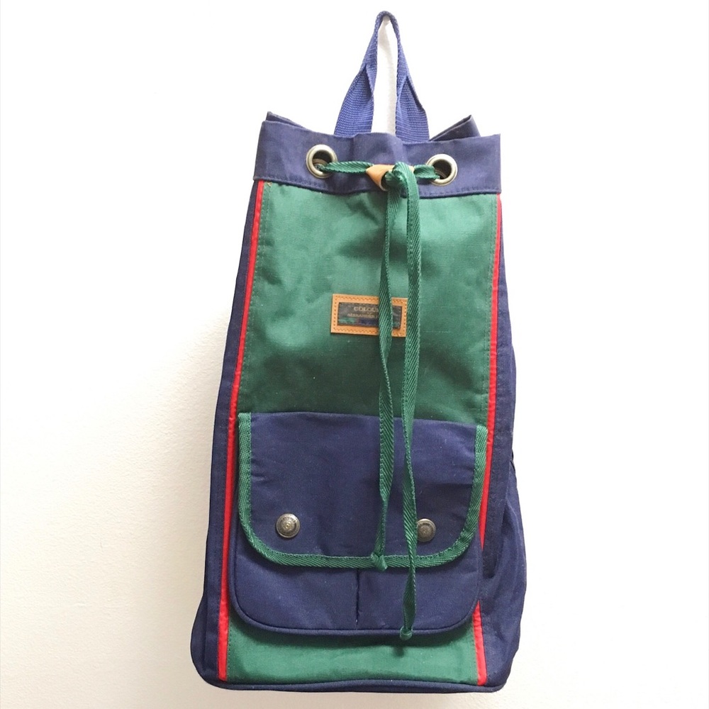 Vintage Color Block Backpack