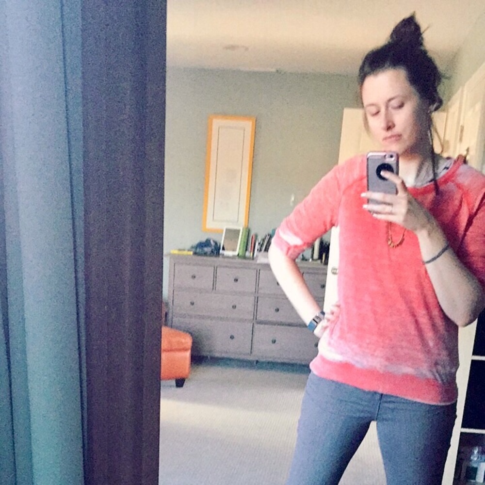Zara Pink Burnout Sweatshirt - Picture 5 of 5