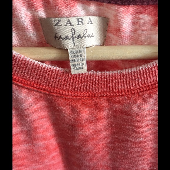 Zara Pink Burnout Sweatshirt - Picture 3 of 5