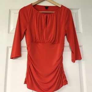 Beautiful Orange Fitted Blouse