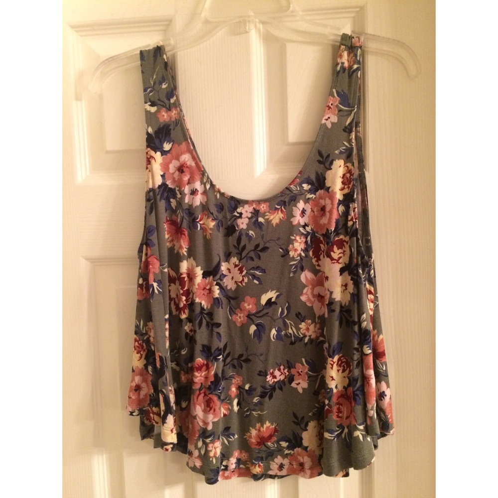 Women's Floral Cropped Tank Top
