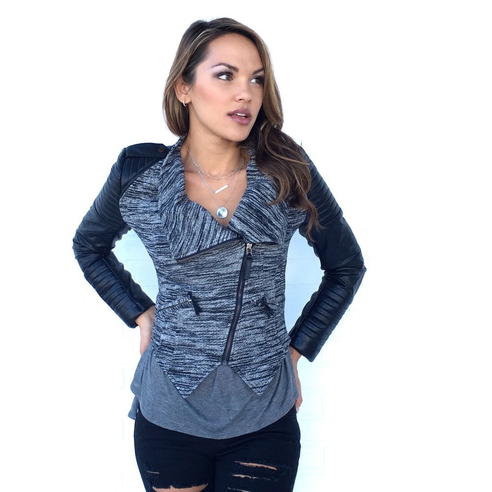 Dainty Hooligan Fast Lane Leather Moto Jacket