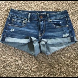 American eagle super stretch jean shorts