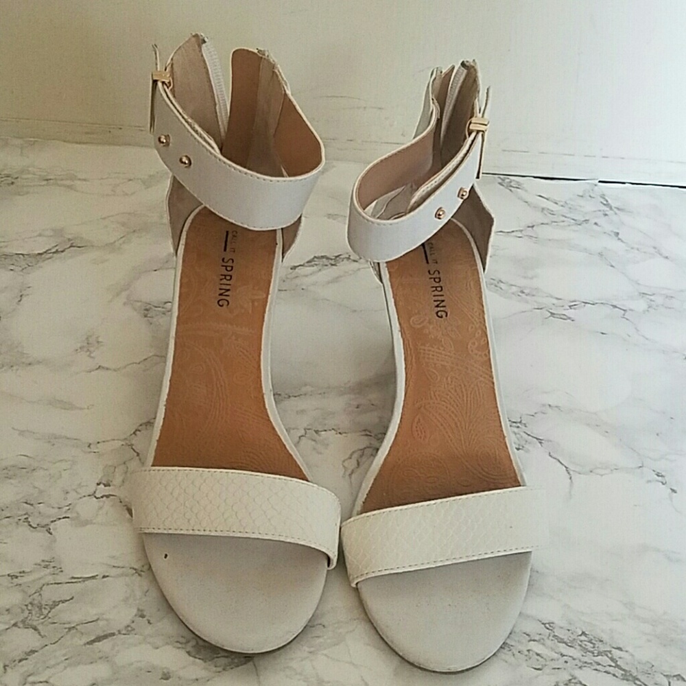 White sandals