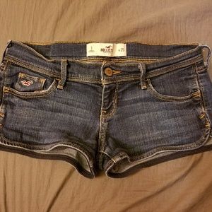 Hollister dark blue denim shorts